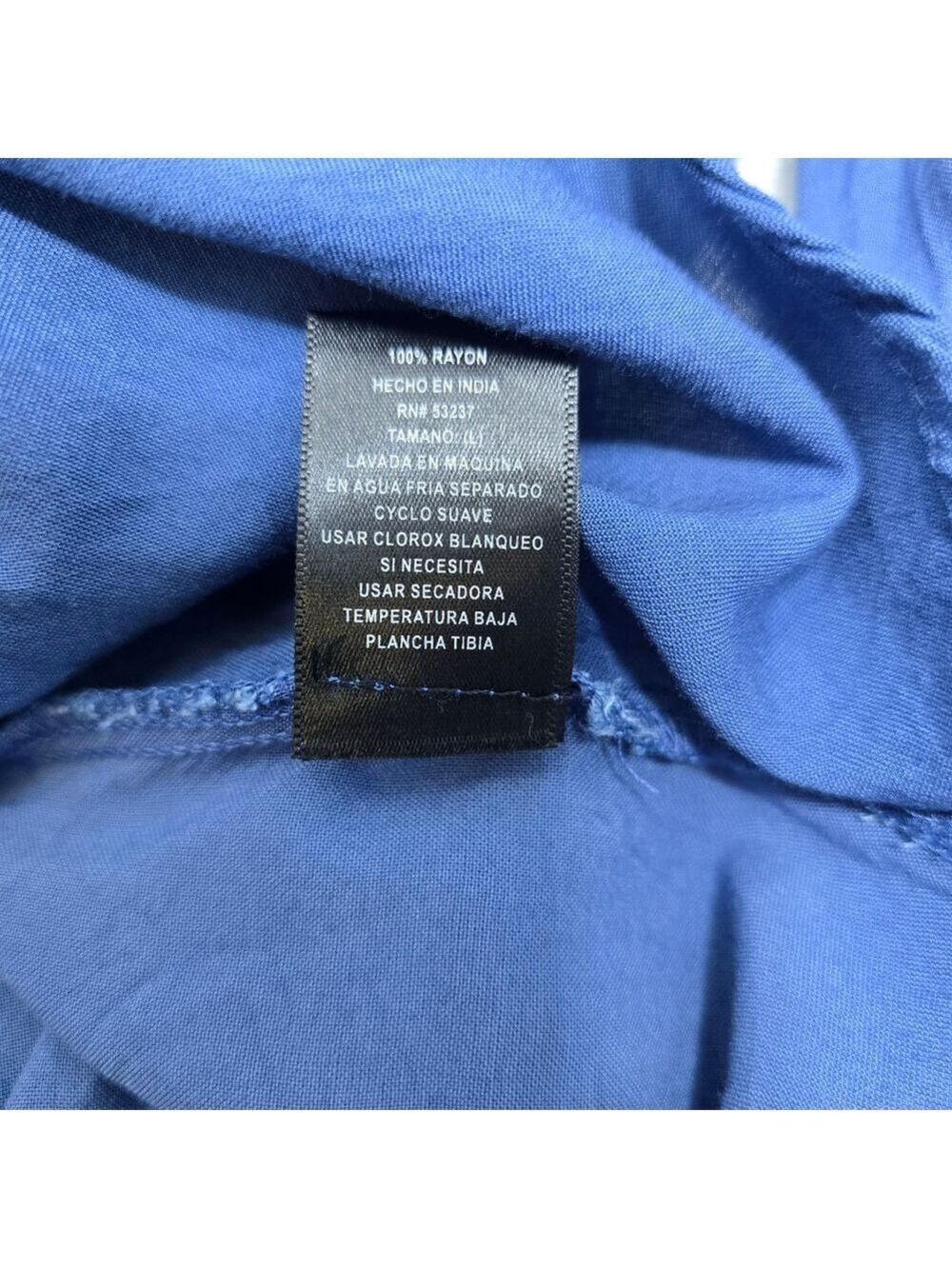 Unique Spectrum Indigo Ruffle Blouse - Picture 9 of 9